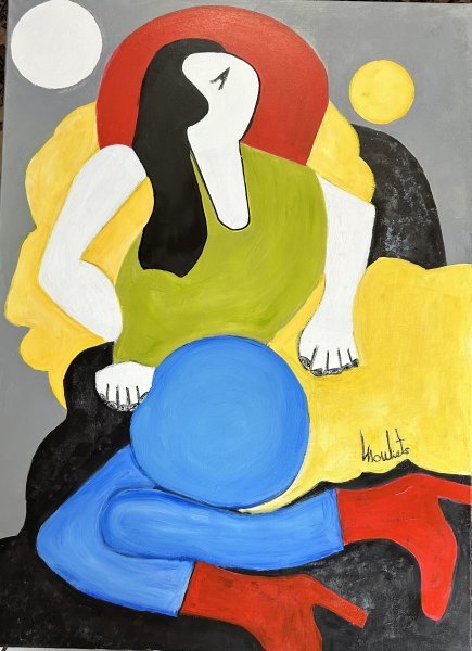 Mujer con tacones y sombrero Pintura de Mariam Mouliets