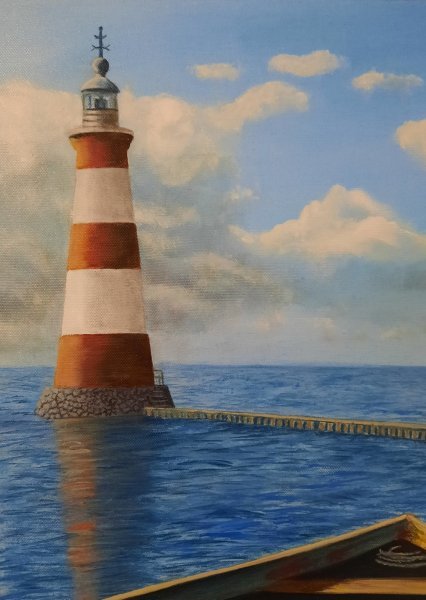 Lighthouse Painting by Olena Berest - Jose Art Gallery