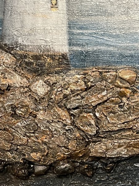 Additional view 2: Symbolism Marine Art Painting Lighthouse by painter Olena Fishbeyn acrylic canvas 