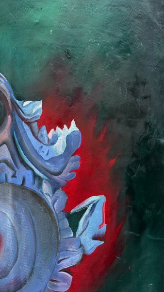 Дополнительное изображение 1: Сюрреализм Мифологический Живопись "Demon King" живописец Constantin Roucault масло холст 