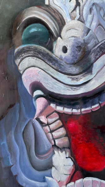 Дополнительное изображение 4: Сюрреализм Мифологический Живопись "Demon King" живописец Constantin Roucault масло холст 