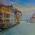 Golden light on the canal – painting