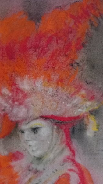 Additional view 3: Impressionism Portrait Painting An evening in Venice by painter Davide Rodoquino ink canvas 