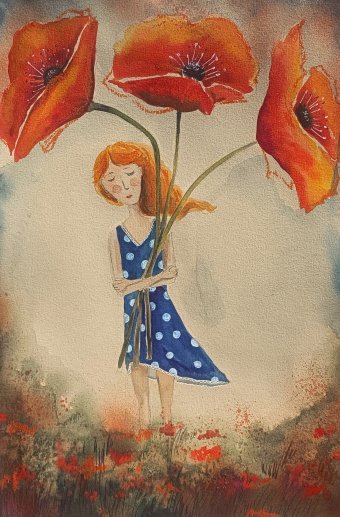 Ramo de flores de amapola