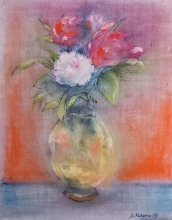 Painting "Bright Flowers: Still Life 2023" by painter Davide Rodoquino ink canvas at Jose Art Gallery