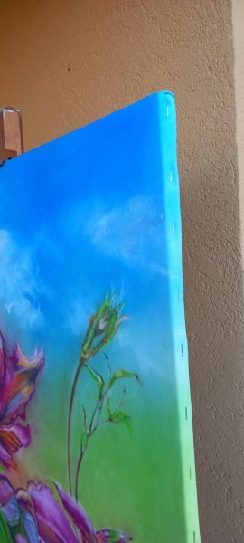 Additional view 6: Impressionism Flower Painting The Happy Family by painter Davide Rodoquino ink canvas 