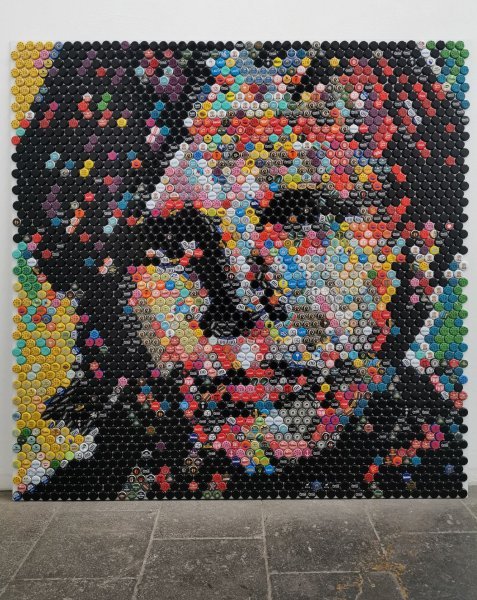 Imagen adicional 1: Abstracción Retrato Escultura "Herbert Grönemeyer - Bochum", escultor Henning Leuschner Técnica mixta 