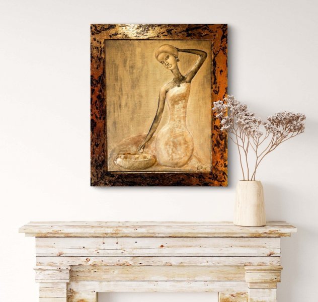 Imagem adicional 2: Barroco Escultura simbolista Escultura "Antique Painting", escultor Larisa Ruy Técnica mista 