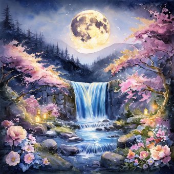 Arte digital "Elegía lunar", artista digital Viktoriya Denisenko en Jose Art Gallery