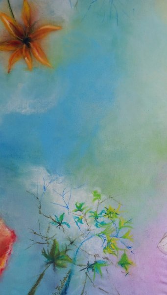 Additional view 4: Impressionism Flower Painting Looking towards the sky by painter Davide Rodoquino ink canvas 