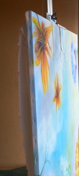 Additional view 9: Impressionism Flower Painting Looking towards the sky by painter Davide Rodoquino ink canvas 