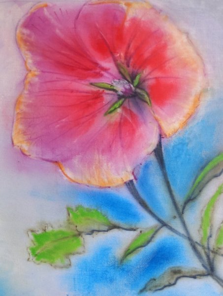 Additional view 2: Impressionism Flower Painting Looking towards the sky by painter Davide Rodoquino ink canvas 