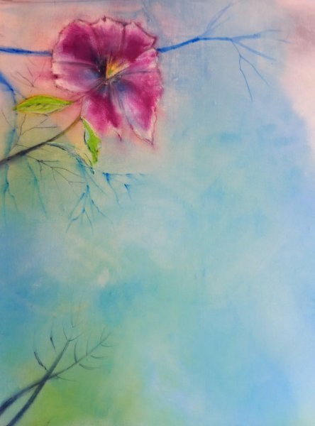 Additional view 5: Impressionism Flower Painting Looking towards the sky by painter Davide Rodoquino ink canvas 