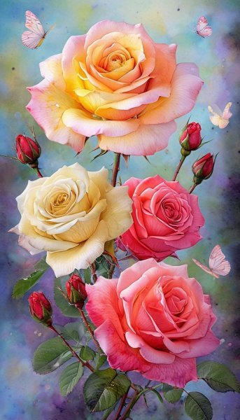 Imagen adicional 1: Pinturas Naturaleza muerta Arte digital "ENCANTO DE VERANO", artista digital Viktoriya Denisenko 