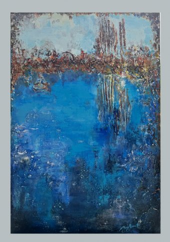 Painting "Shine of Light: Seascape" by painter Yaroslava Tishchenko acrylic canvas at Jose Art Gallery