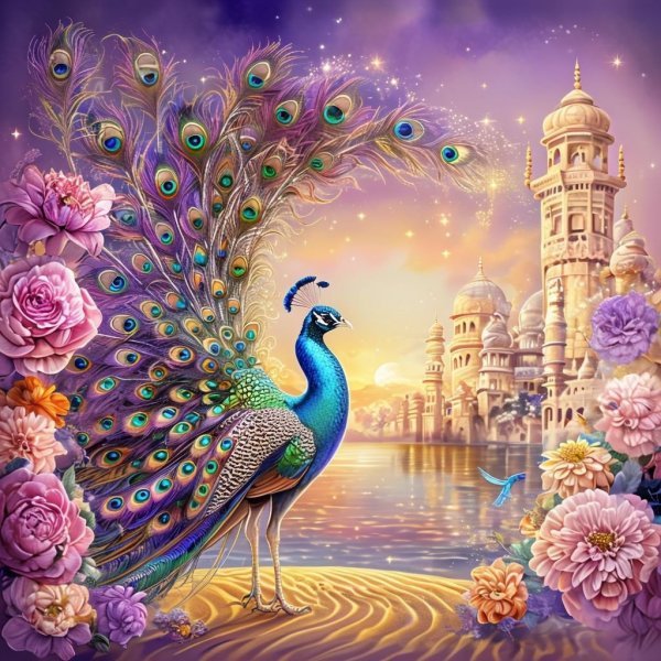 Imagen adicional 1: Pinturas Animalista Arte digital "Ternura y vuelo", artista digital Viktoriya Denisenko 