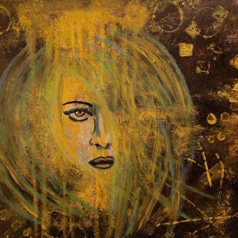Painting "The Amazon: Source of Power" by painter Inga Senkel acrylic canvas at Jose Art Gallery