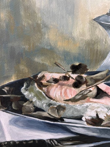 Additional view 2: Realism Still-Life Painting Dutch still life by painter cibuklia gouache paper 