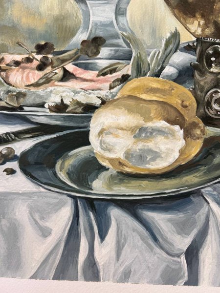Additional view 3: Realism Still-Life Painting Dutch still life by painter cibuklia gouache paper 
