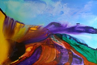 Painting "Parallel Worlds" by painter Davide De Luca oil canvas at Jose Art Gallery