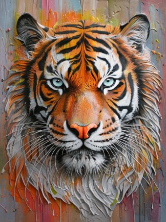 Arte digital "Tigre: símbolo de la vida silvestre", artista digital Viktoriya Denisenko en Jose Art Gallery