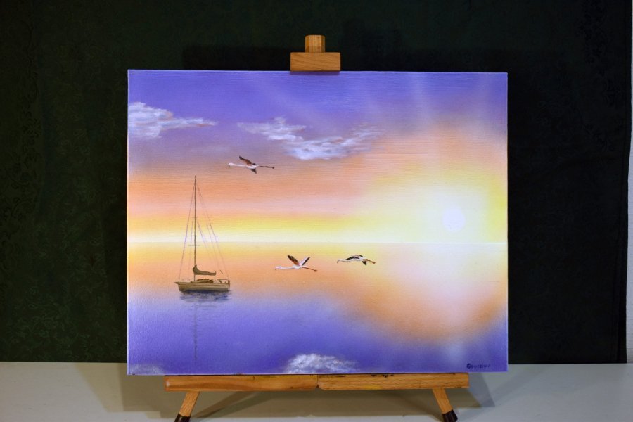 Additional view 6: Art Deco Marine Art Painting Painting Still Life by painter Victor Ovcharenco acrylic canvas 