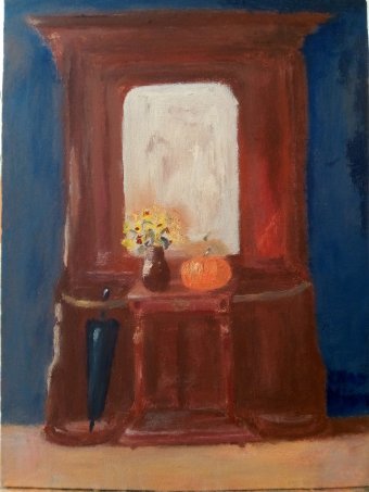 Painting "Hallway Reflection" by painter Chadi Njeim oil canvas at Jose Art Gallery