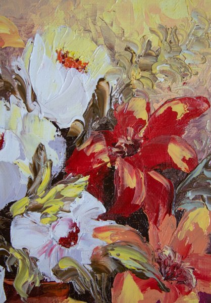 Дополнительное изображение 1: Импрессионизм Цветочный Живопись "Лили" живописец Mher Gevorgyan масло холст 