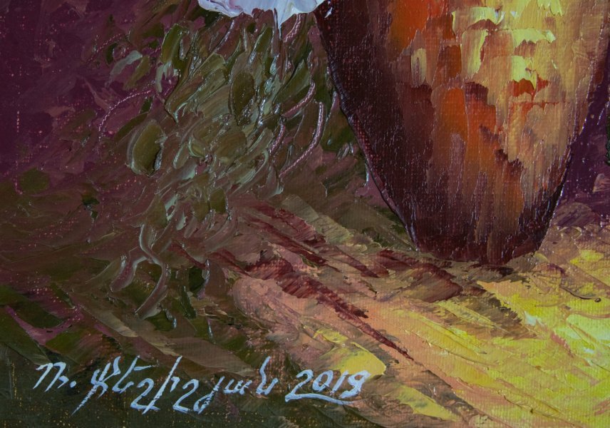 Дополнительное изображение 2: Импрессионизм Цветочный Живопись "Лили" живописец Mher Gevorgyan масло холст 