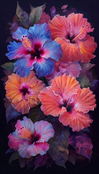 Digital Art "Spring Bouquet: Floral Fantasies" by digital artist Viktoriya Denisenko at Jose Art Gallery