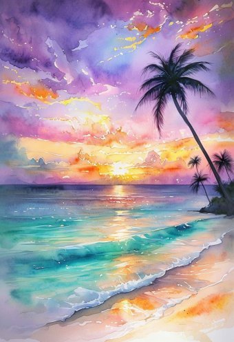 Arte digital "Sueños de arenas del océano", artista digital Viktoriya Denisenko en Jose Art Gallery