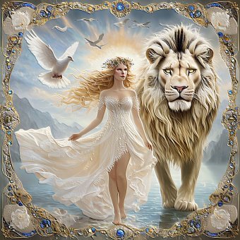 Arte digital "Mitos y retro: una mirada a través de los tiempos", artista digital Viktoriya Denisenko en Jose Art Gallery