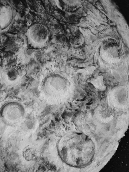 Moon Art Texture Painting Painting by Mila K