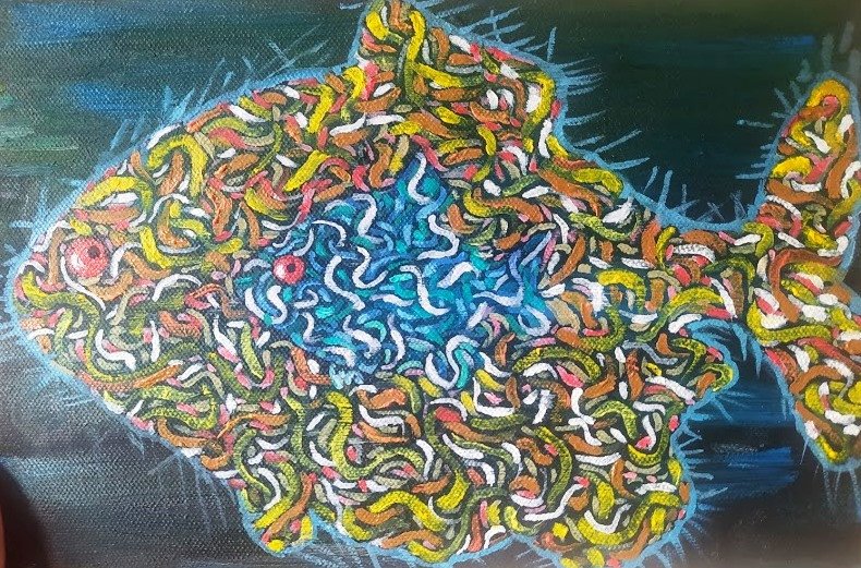 Картина «Кольорові риби», Володимир Риба - Jose Art Gallery