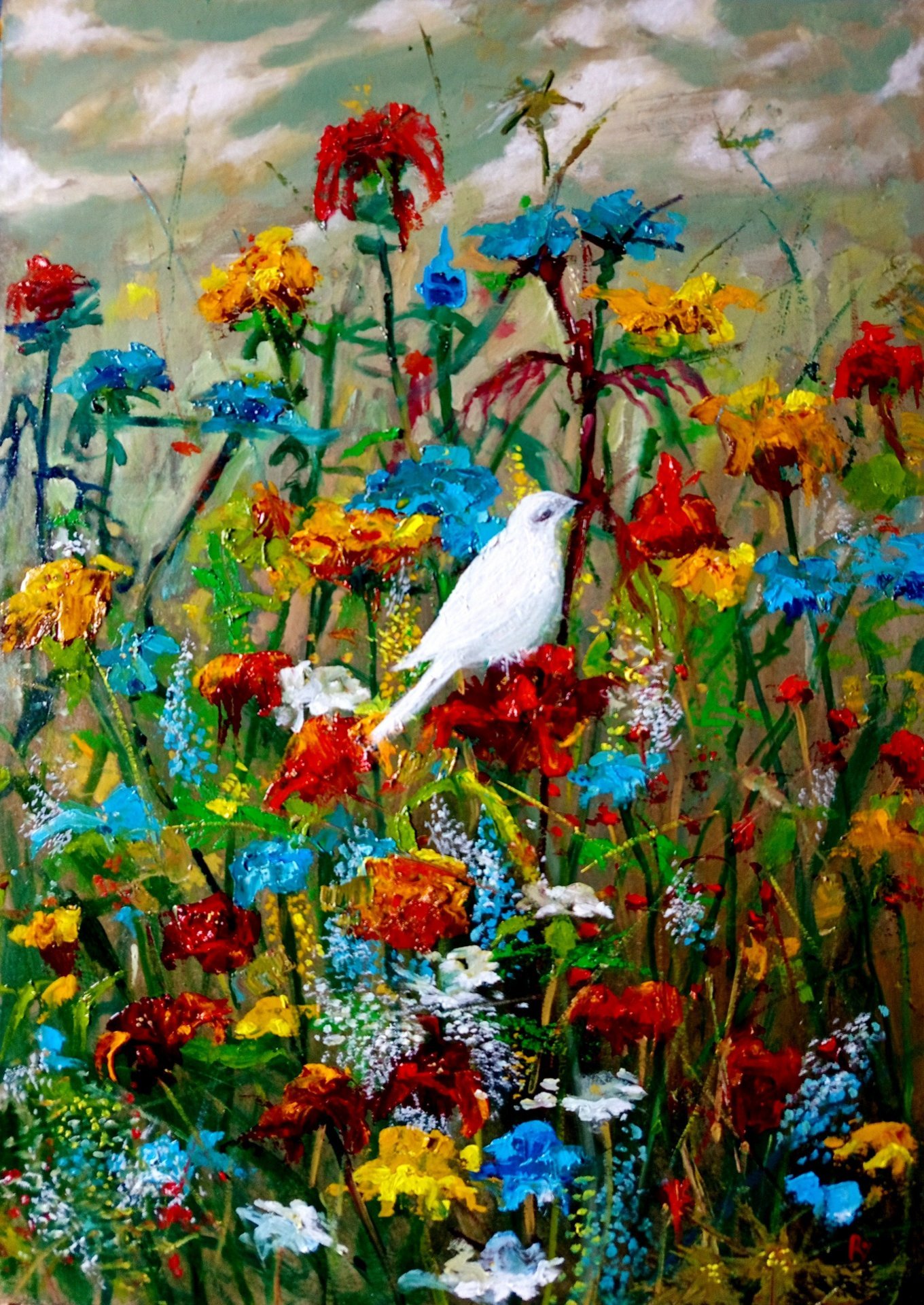 Garden of Eden: Vibrant Floral Dream Painting by Serhiy Roy