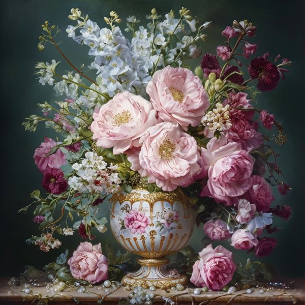 Imagen adicional 1: Pinturas Naturaleza muerta Arte digital "RAMO. ENCANTO DE VERANO.", artista digital Viktoriya Denisenko 