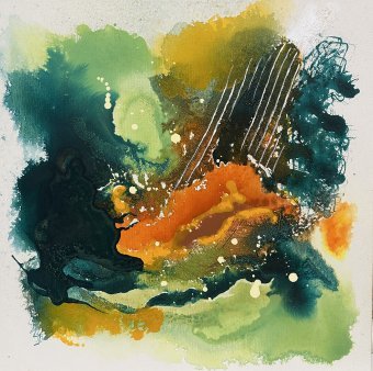 Pintura "Armonía abstracta del caos", pintor Iryna Bondar acrílico lienzo en Jose Art Gallery