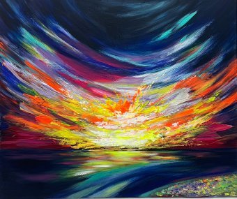 Графика "Озарение", иллюстратор Asiya Ray акрил холст в Jose Art Gallery