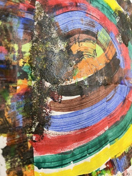 Image supplémentaire 2: Minimalisme Mythologique Peinture "Mosaïque de couleurs mythiques", peintre Wahaj Rehan acrylique papier 
