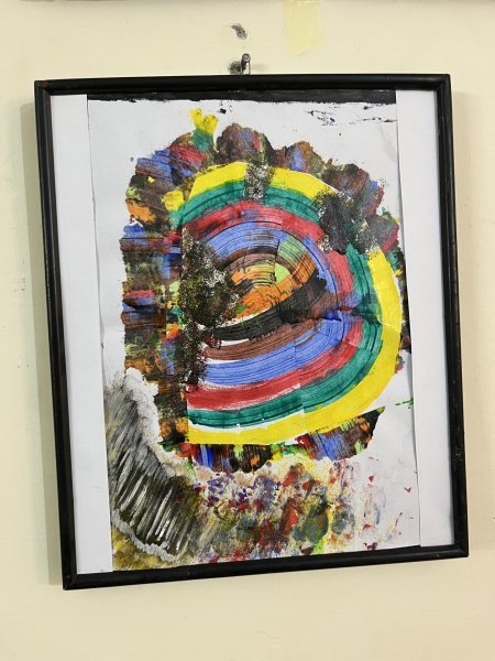 Image supplémentaire 5: Minimalisme Mythologique Peinture "Mosaïque de couleurs mythiques", peintre Wahaj Rehan acrylique papier 