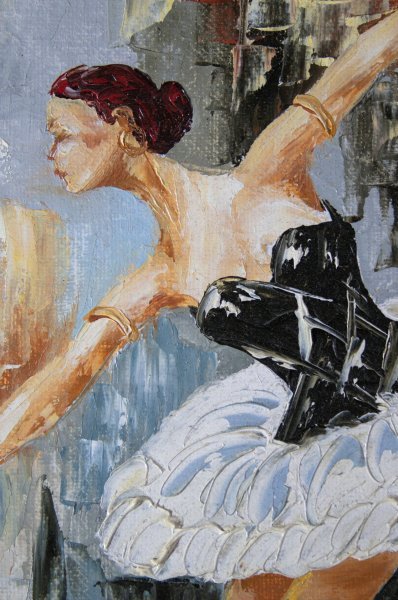 Image supplémentaire 1: Art figuratif Familial Peinture "Ballerine", peintre Mher Gevorgyan huile toile 