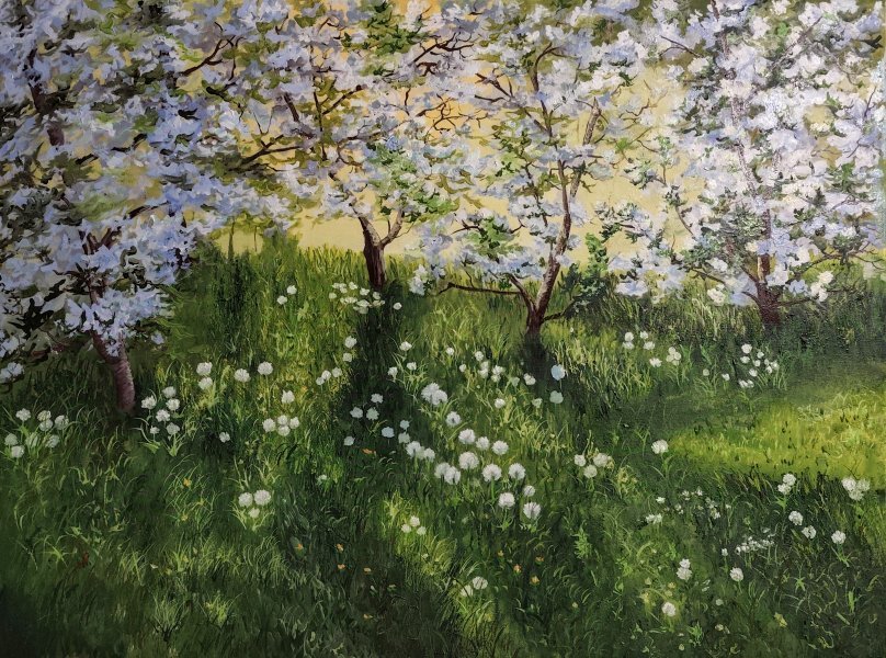 April Spring Awakening Painting by Nataliya Rudenko