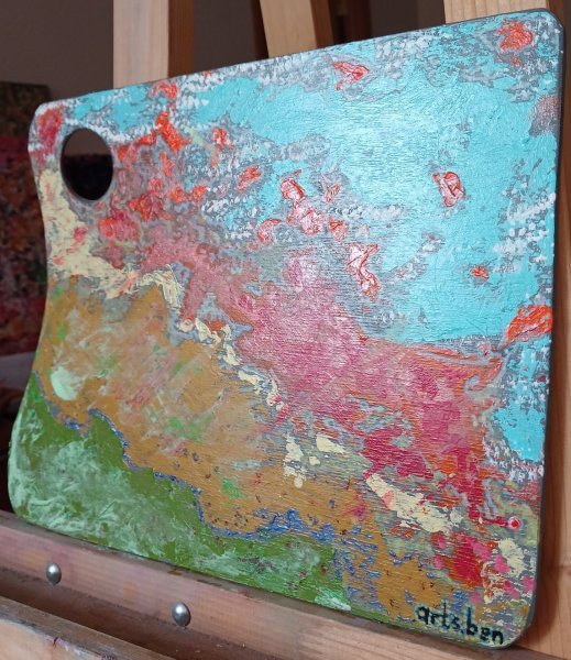 Additional view 1: Avant-garde Marine Art Painting Breeze of Desires. A Story of Love by painter Sergiy Potyuh acrylic wood 