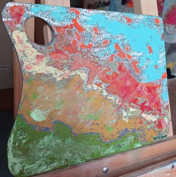 Additional view 2: Avant-garde Marine Art Painting Breeze of Desires. A Story of Love by painter Sergiy Potyuh acrylic wood 