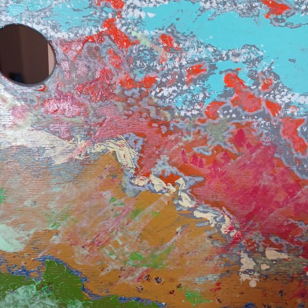 Additional view 3: Avant-garde Marine Art Painting Breeze of Desires. A Story of Love by painter Sergiy Potyuh acrylic wood 