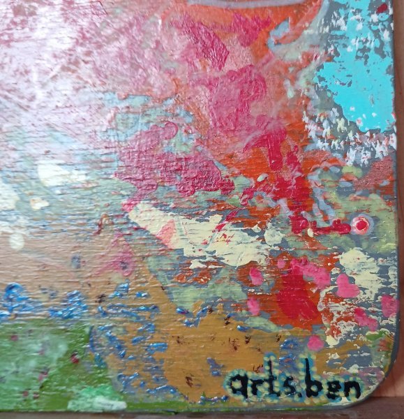 Additional view 4: Avant-garde Marine Art Painting Breeze of Desires. A Story of Love by painter Sergiy Potyuh acrylic wood 