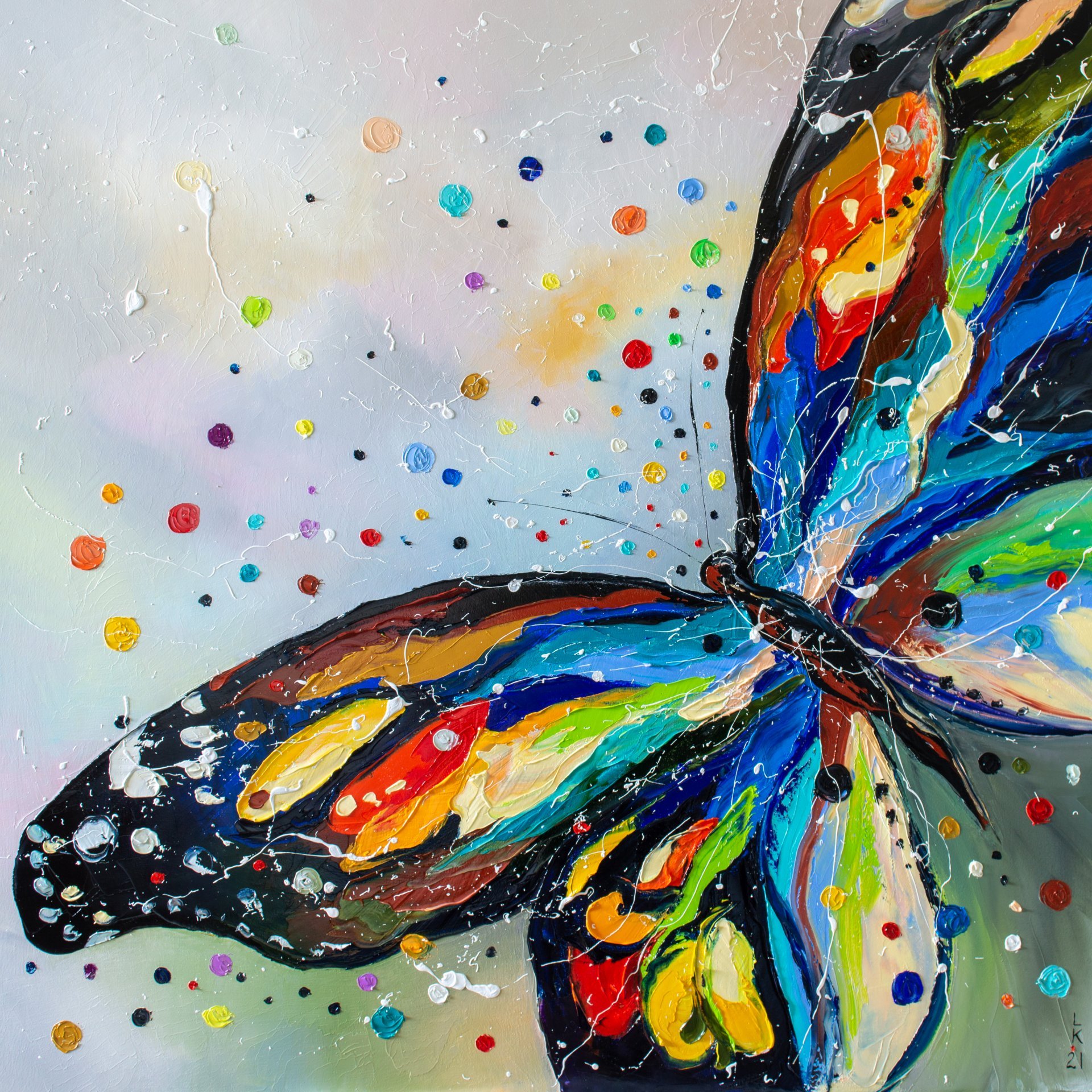 絵画 butterfly Clouded Half Butterfly Skull – PARVEZ TAJ