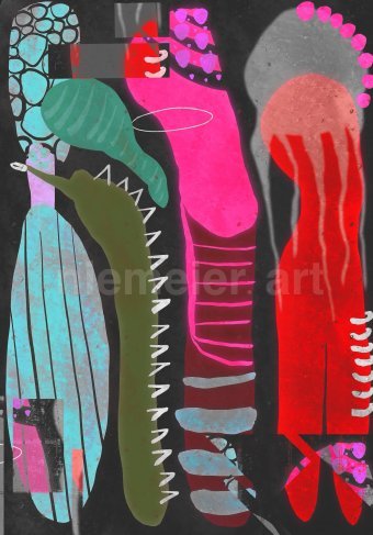 Digital Art "Lady of the moon" by digital artist Laura Niemeier at Jose Art Gallery