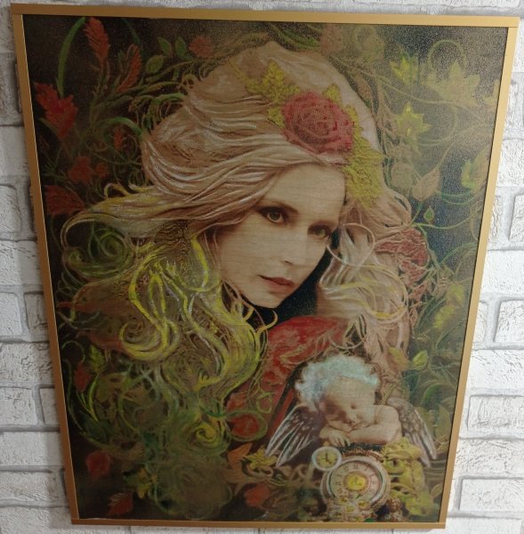 Additional view 5: Academic Art Mythological Painting Life Magic of Eternity by painter BURNING BEAUTY mixed method wood 