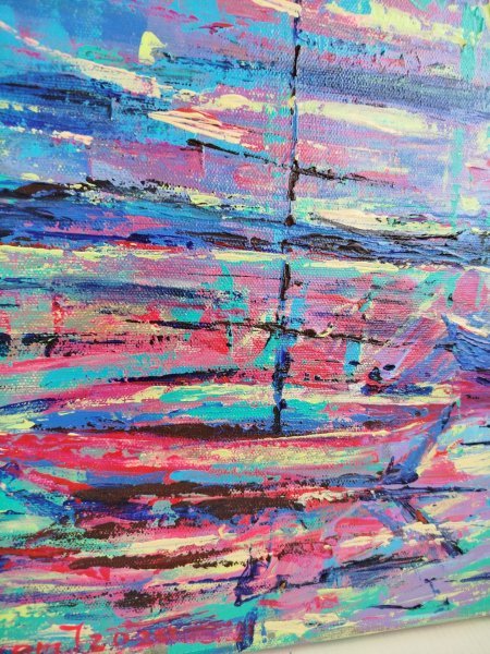 Additional view 4: Contemporary Art Marine Art Painting Between heaven and heaven by painter Irina Hromishin acrylic canvas 